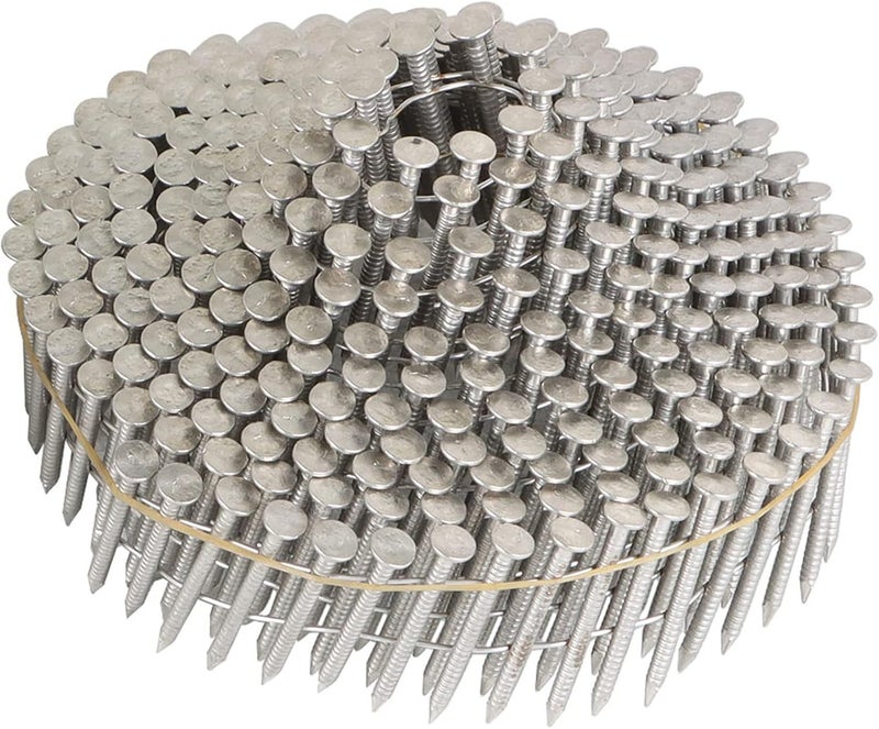 marddpair 15 Degree Stainless Steel Siding Nails 1-1/4-Inch x .090-Inch Collated Wire Coil Siding Nails 304 Stainless Steel 3600 Count - Image 4